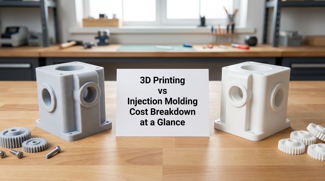 3D Printing vs Injection Molding Cost Breakdown at a Glance