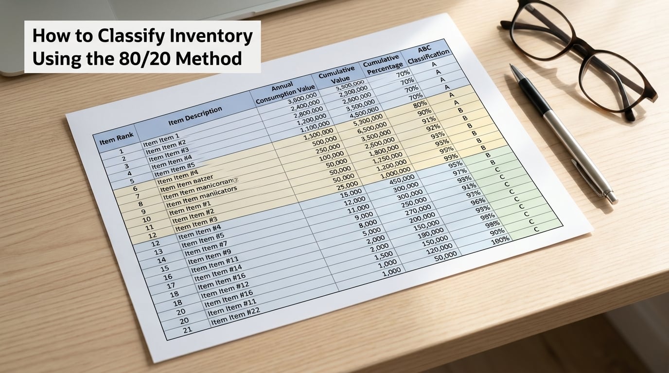 How to Classify Inventory Using the 80/20 Method