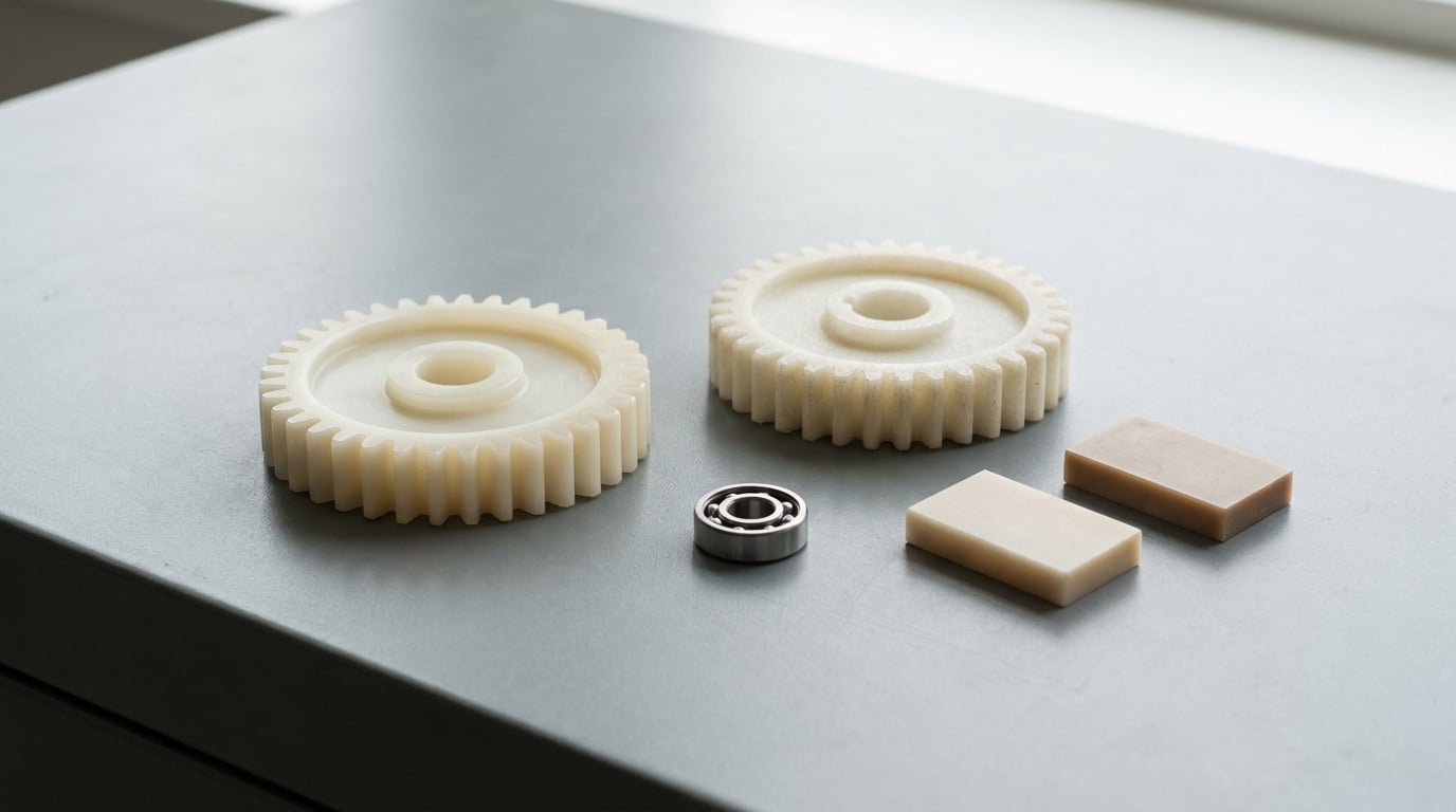 acetal vs nylon for gears and bearings