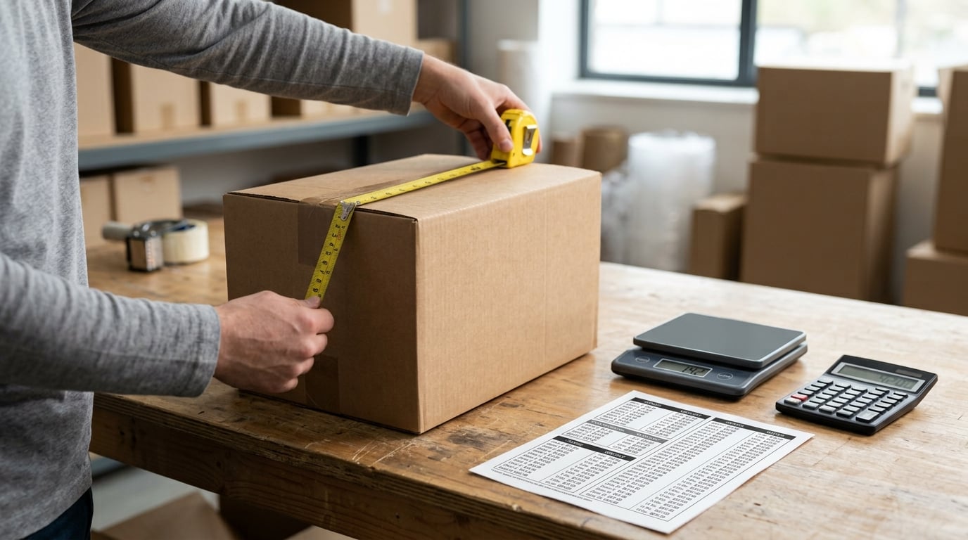 how to calculate packaging dim weight cost
