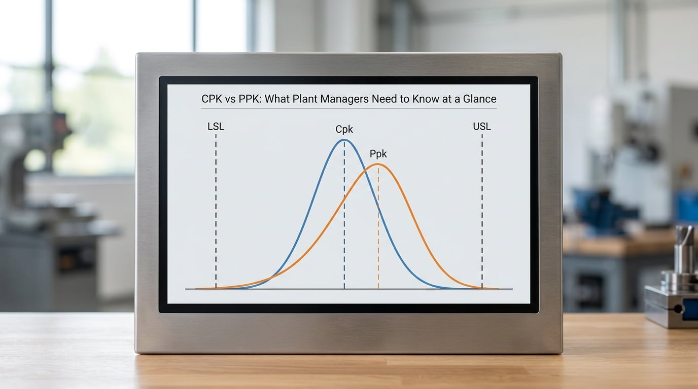 CPK vs PPK: What Plant Managers Need to Know at a Glance