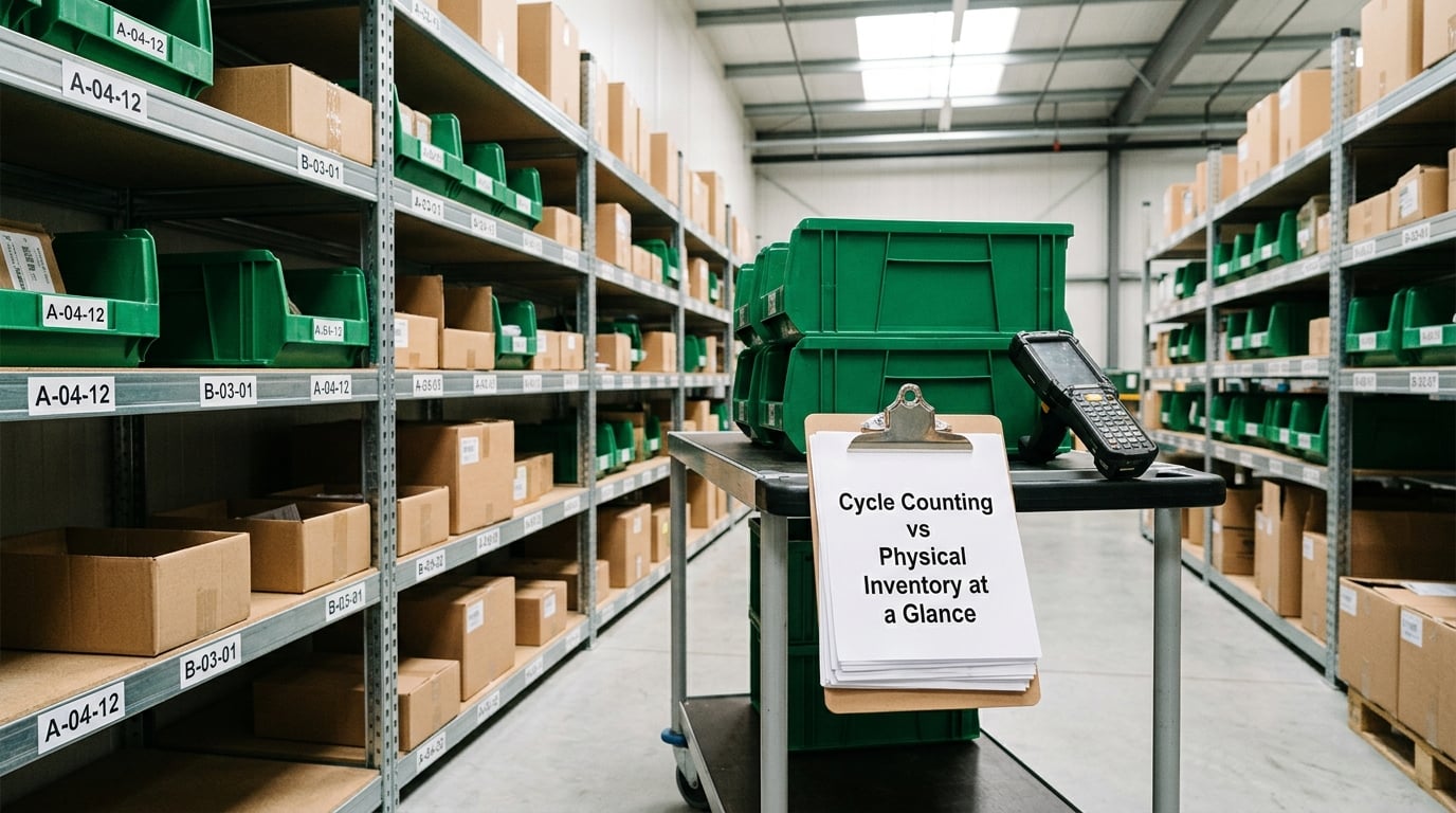 Cycle Counting vs Physical Inventory at a Glance