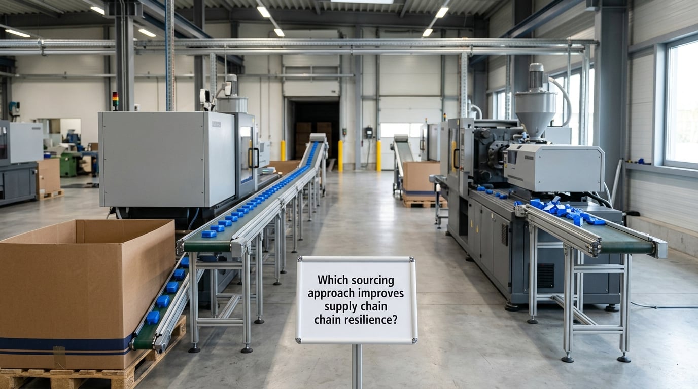 Which sourcing approach improves supply chain resilience?
