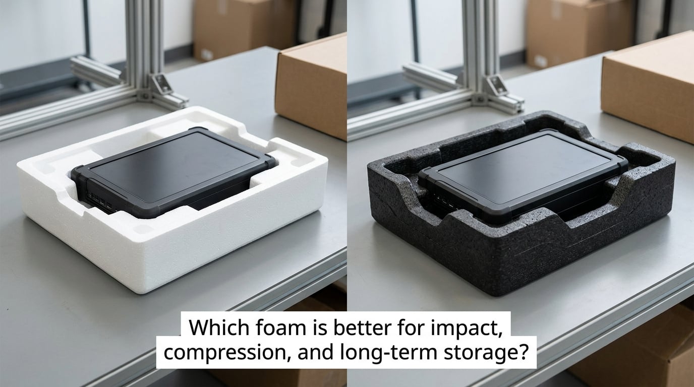 Which foam is better for impact, compression, and long-term storage?