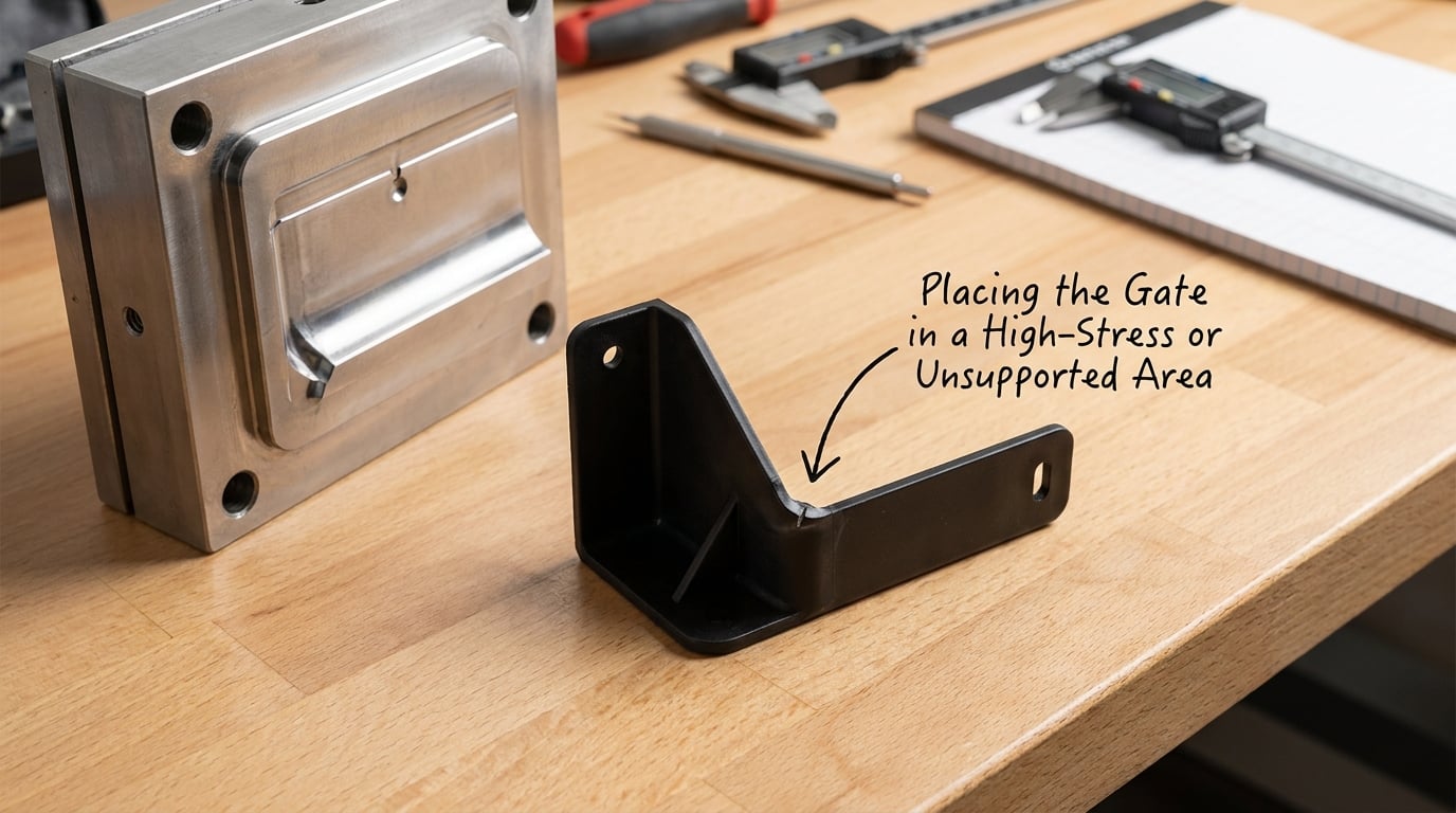 Placing the Gate in a High-Stress or Unsupported Area