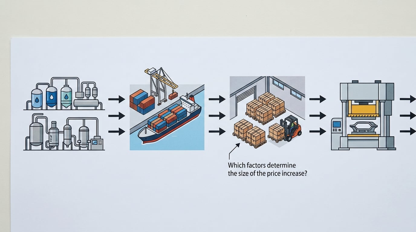 Which factors determine the size of the price increase?