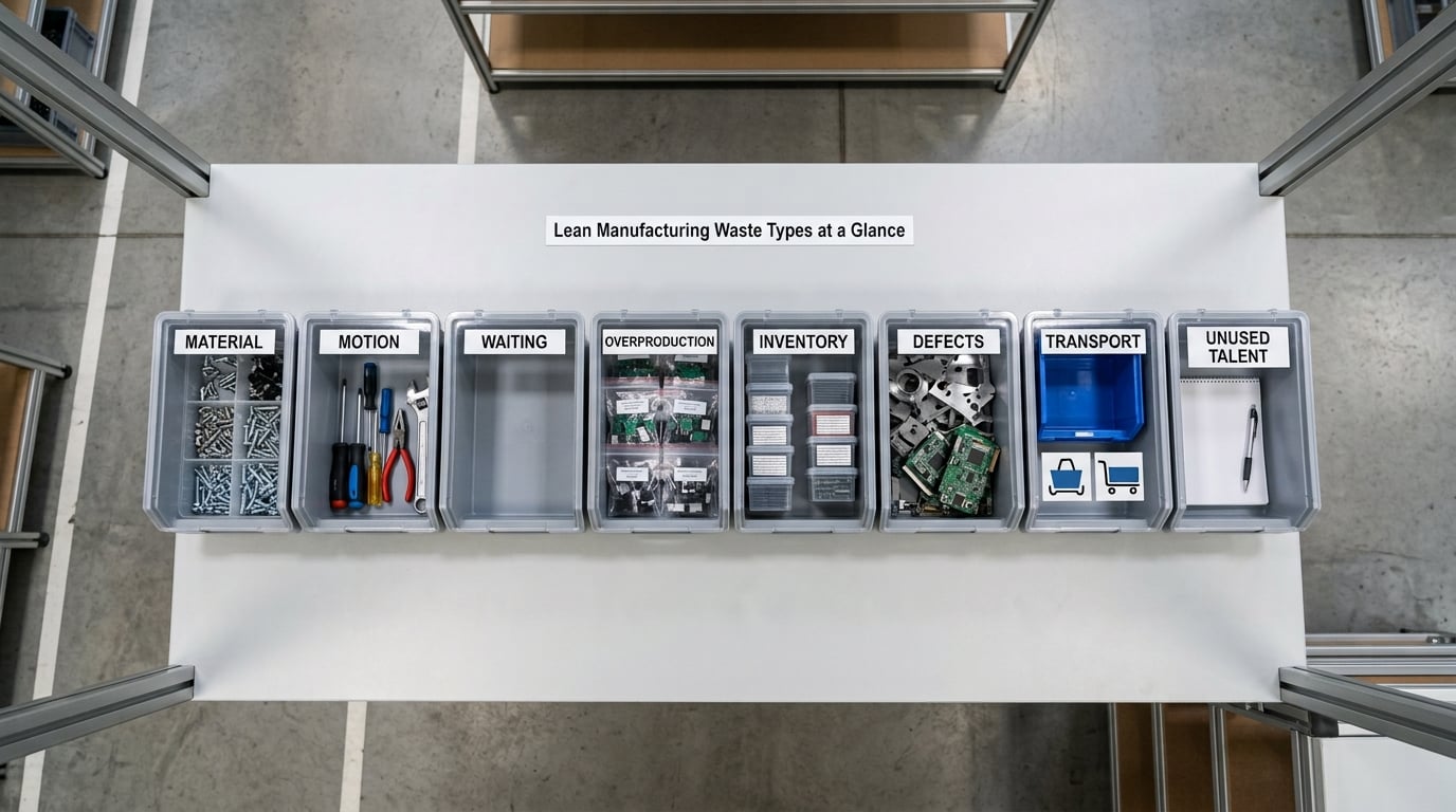 Lean Manufacturing Waste Types at a Glance