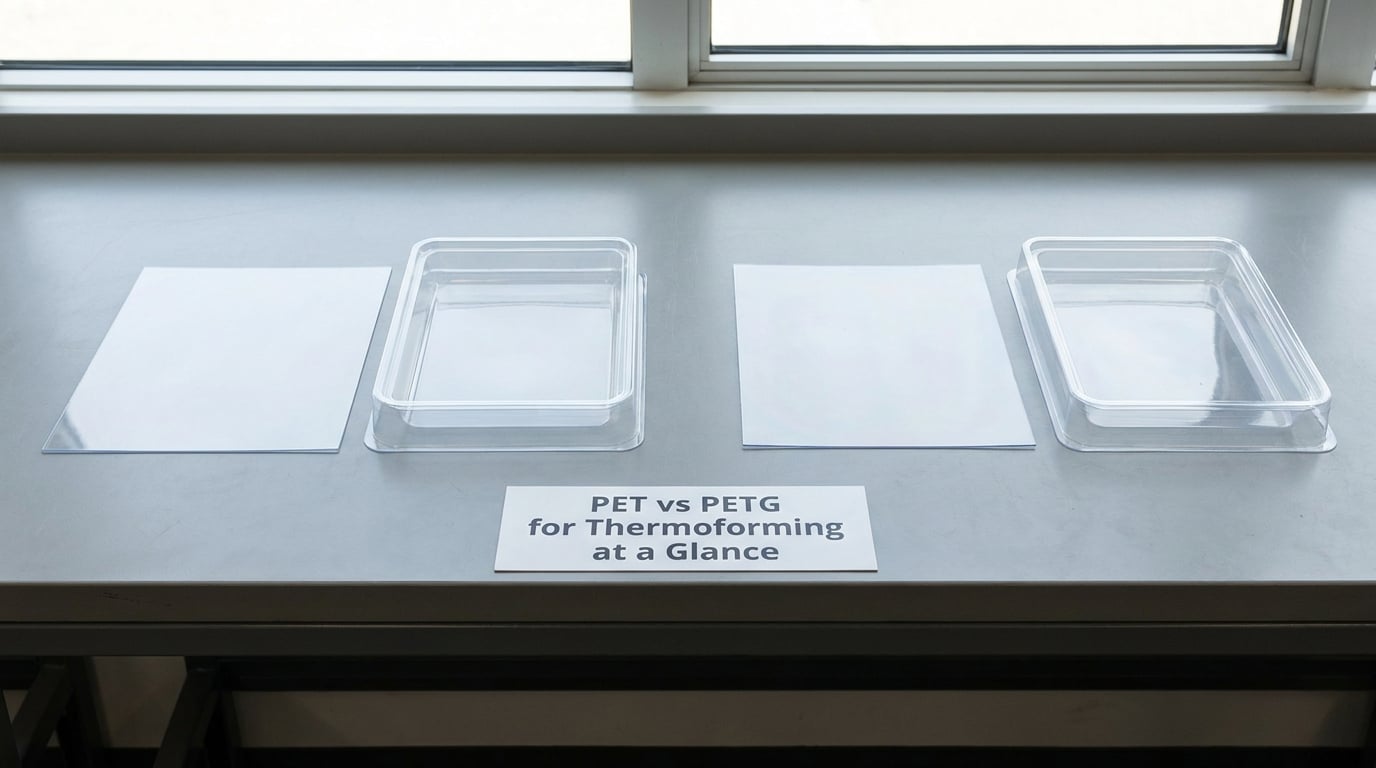 PET vs PETG for Thermoforming at a Glance