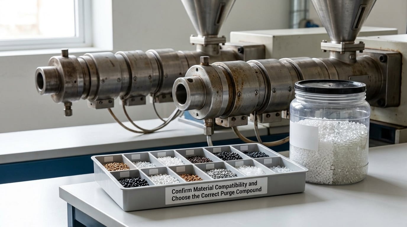 Confirm Material Compatibility and Choose the Correct Purge Compound