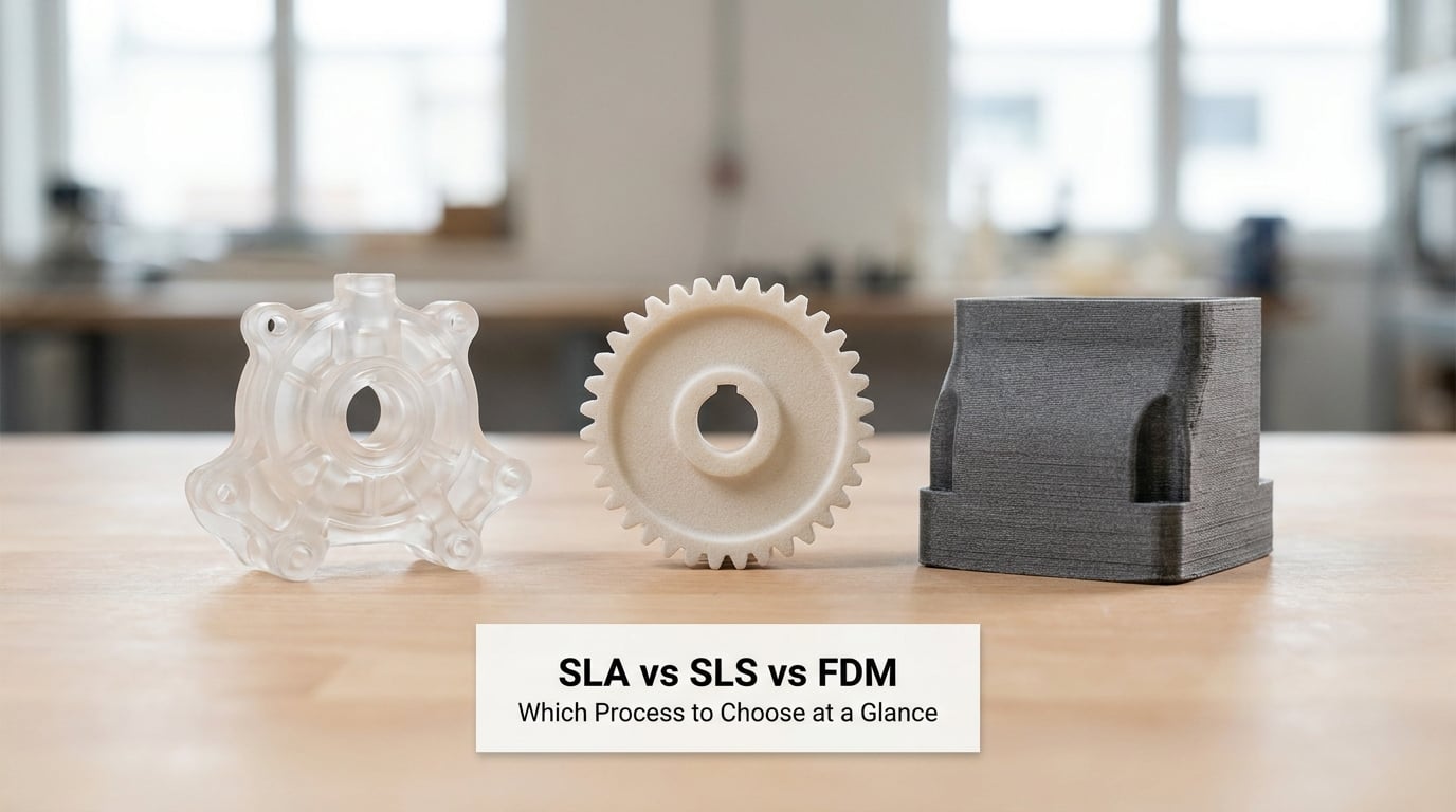 SLA vs SLS vs FDM Which Process to Choose at a Glance