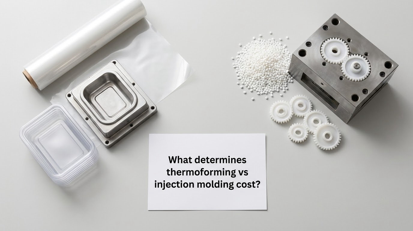 What determines thermoforming vs injection molding cost?