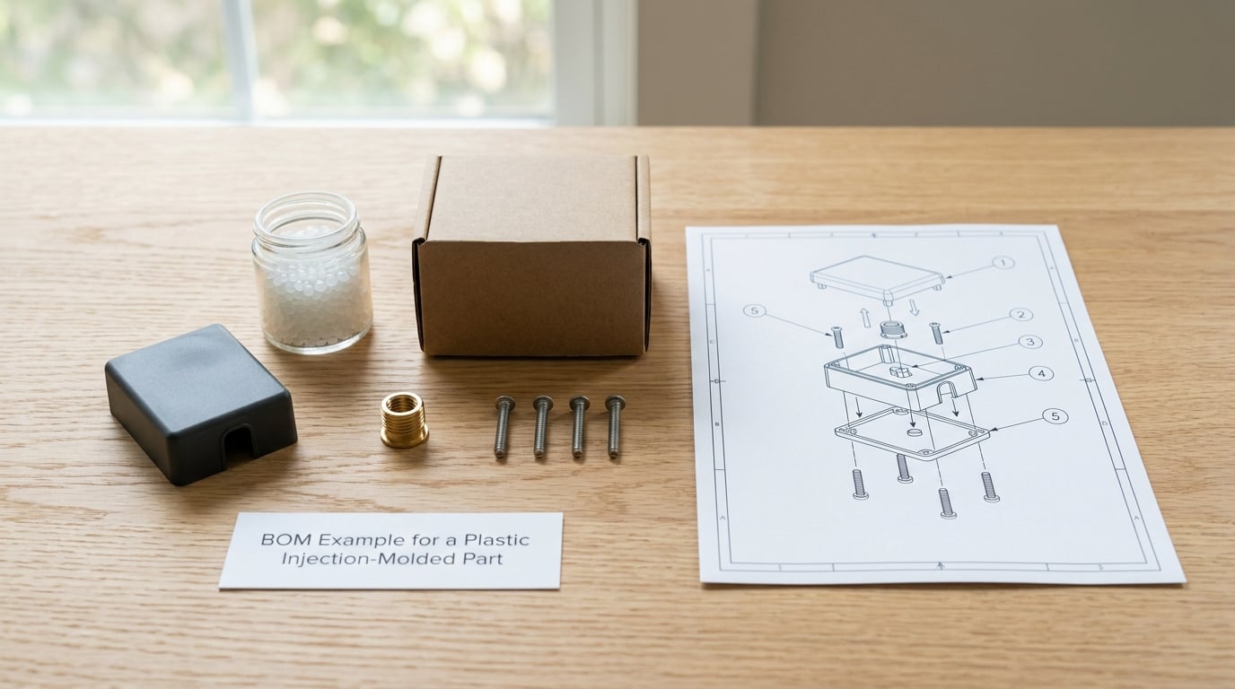 BOM Example for a Plastic Injection-Molded Part