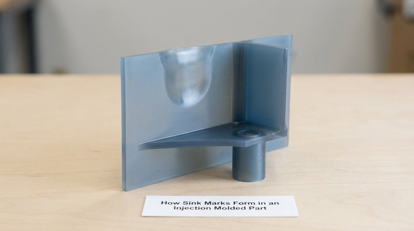 How Sink Marks Form in an Injection Molded Part