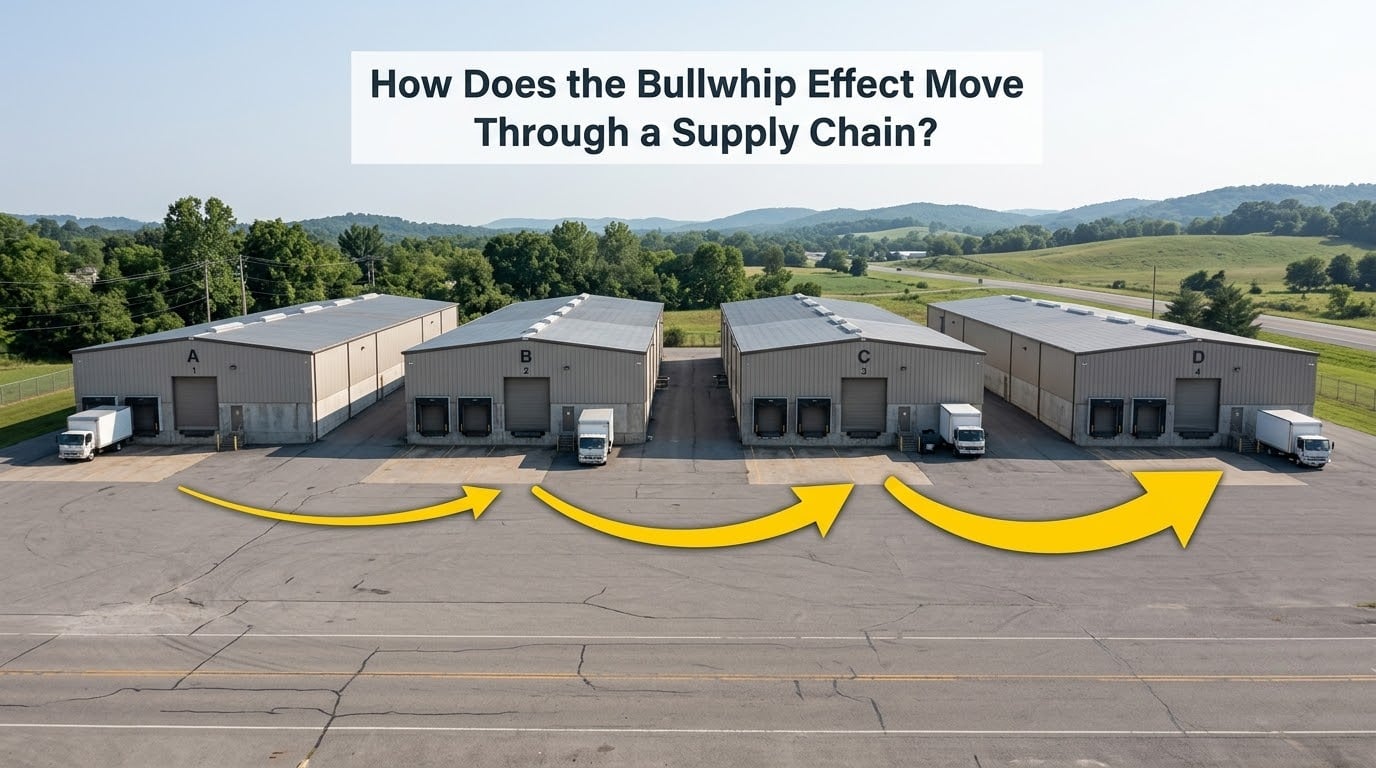 How Does the Bullwhip Effect Move Through a Supply Chain?