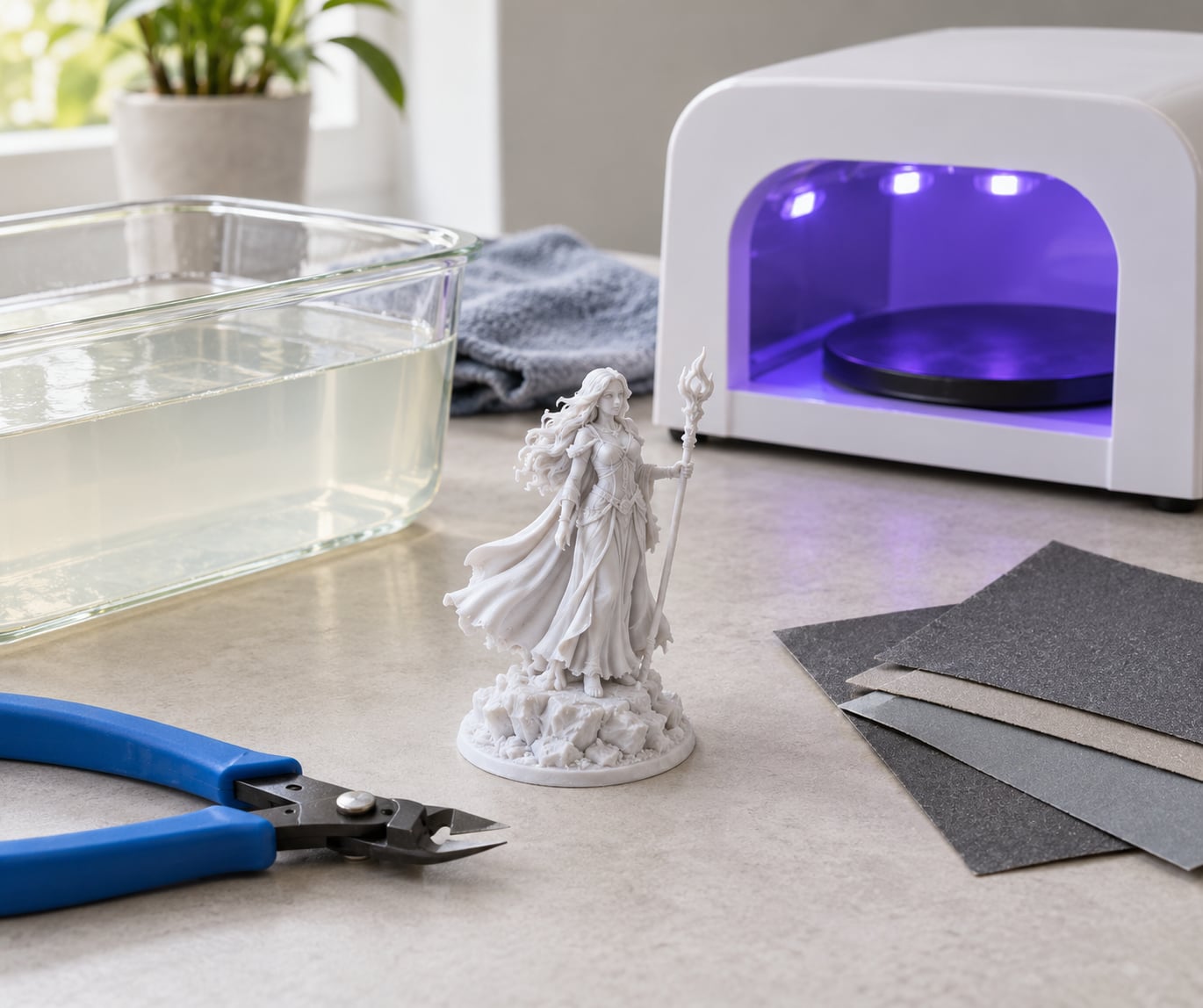 how to post process resin prints
