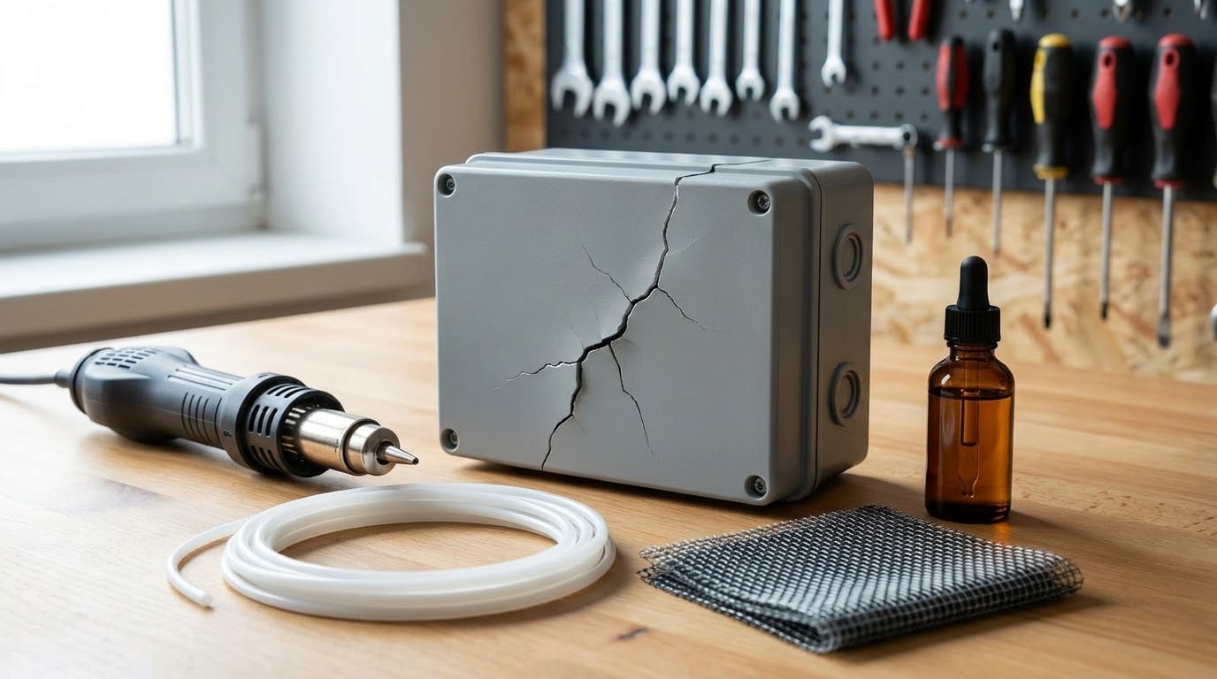 how to repair cracked plastic