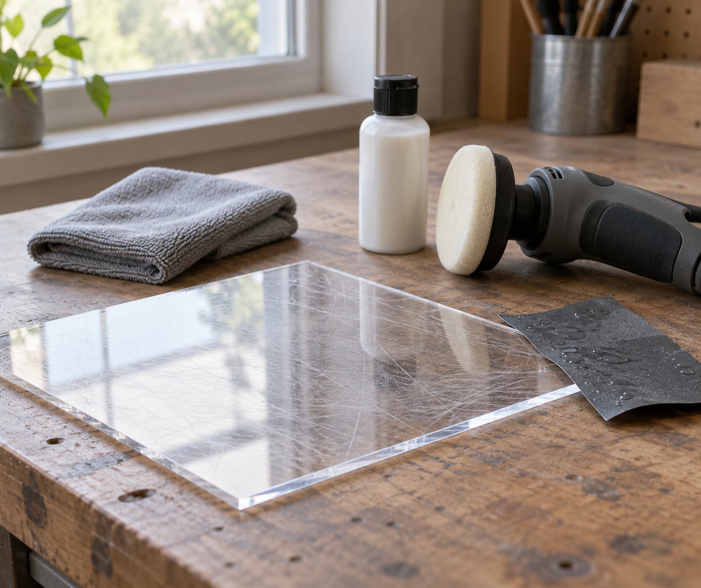 how to remove scratches from clear plastic