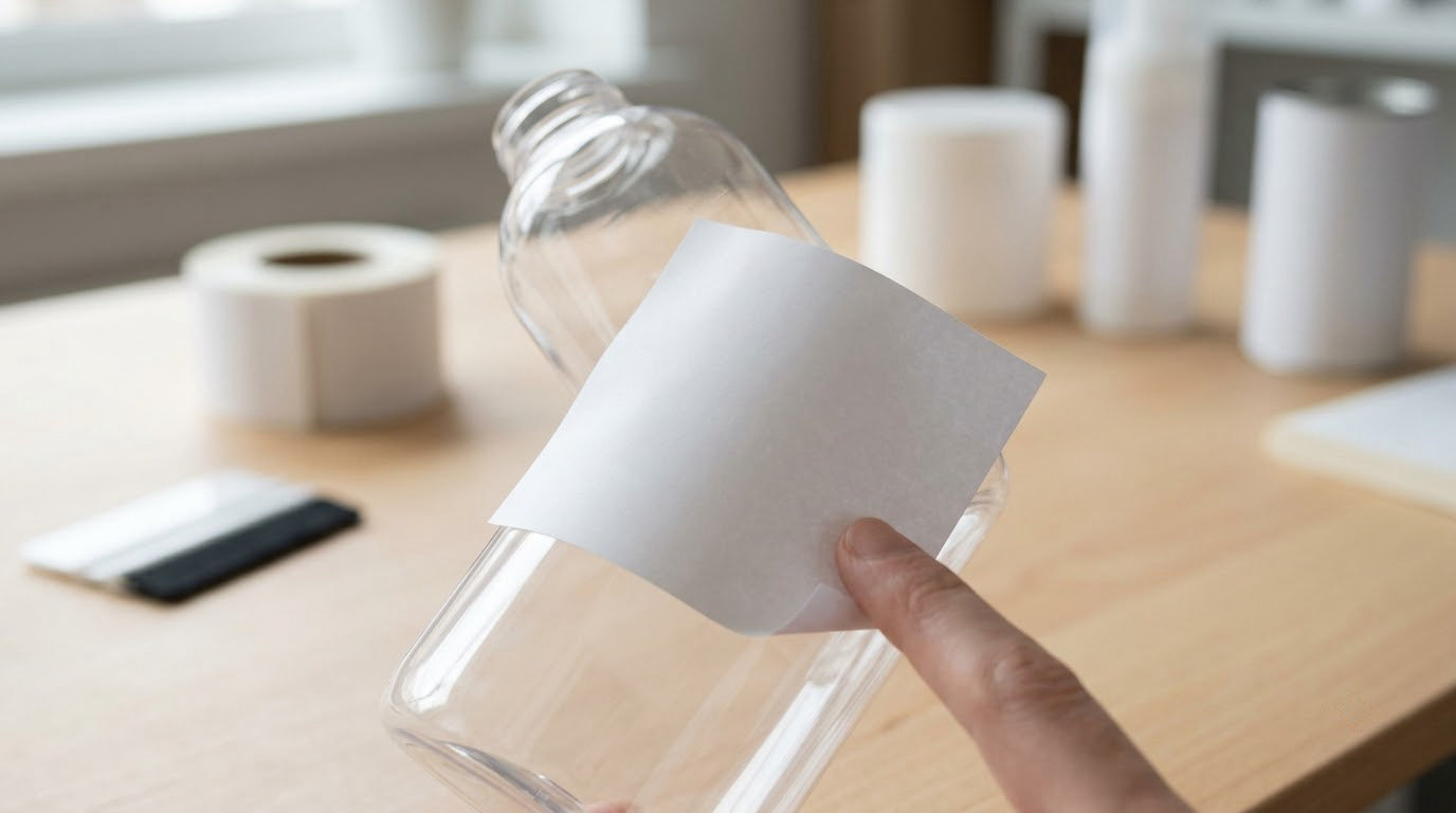 how to apply labels to curved plastic surfaces