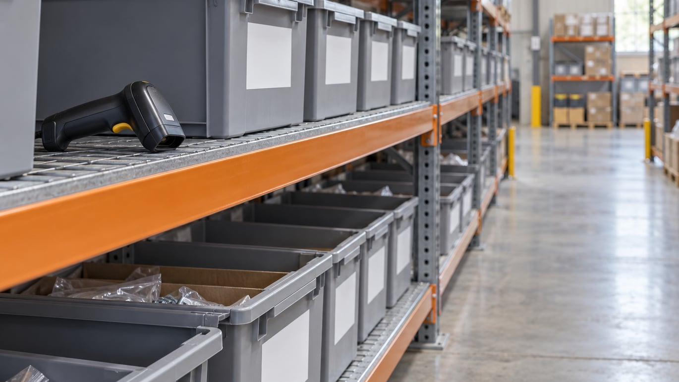 how to label warehouse shelves and bins