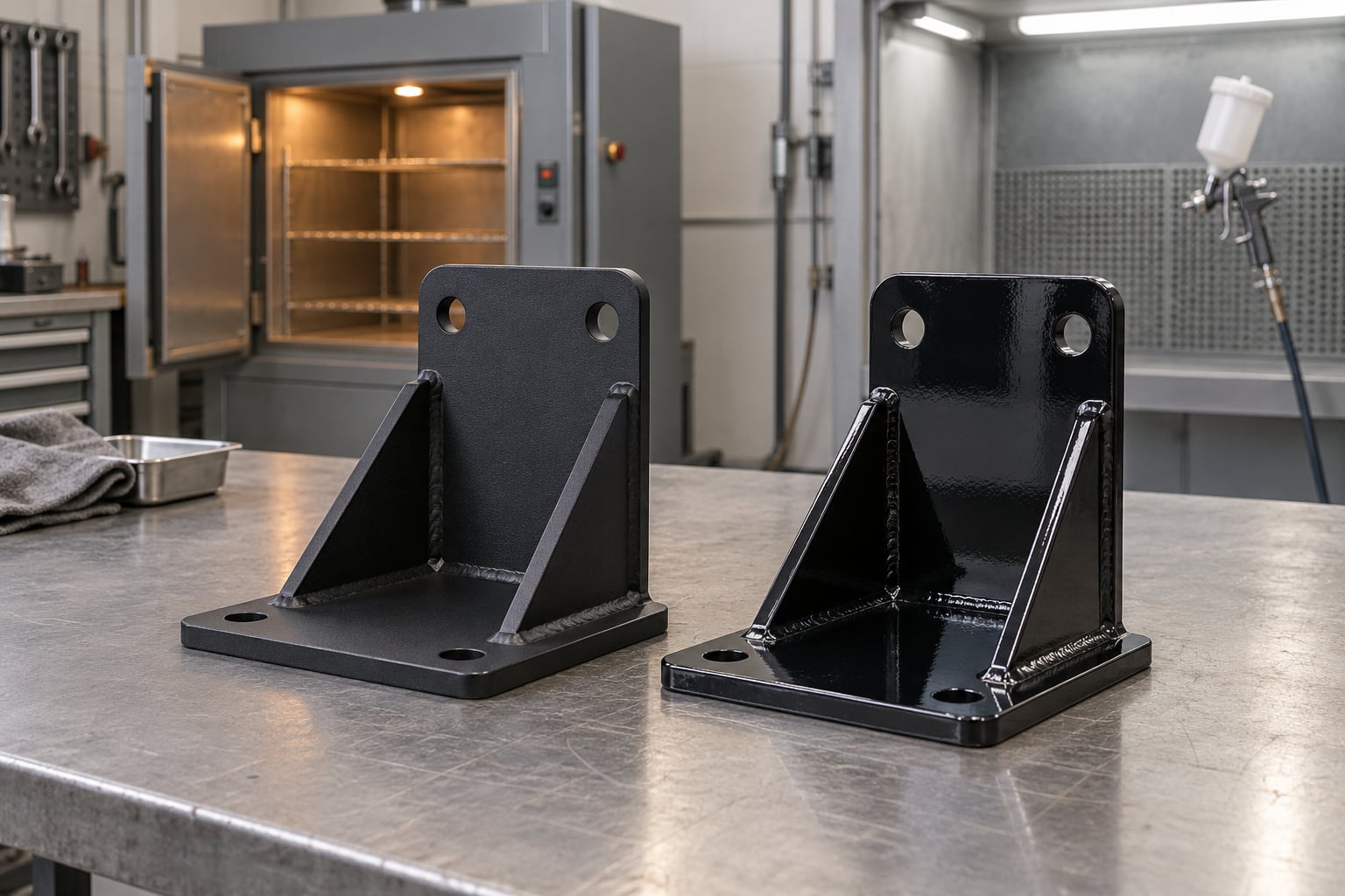 powder coating vs painting metal parts
