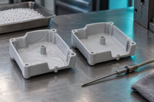 flow lines in injection molding how to remove them