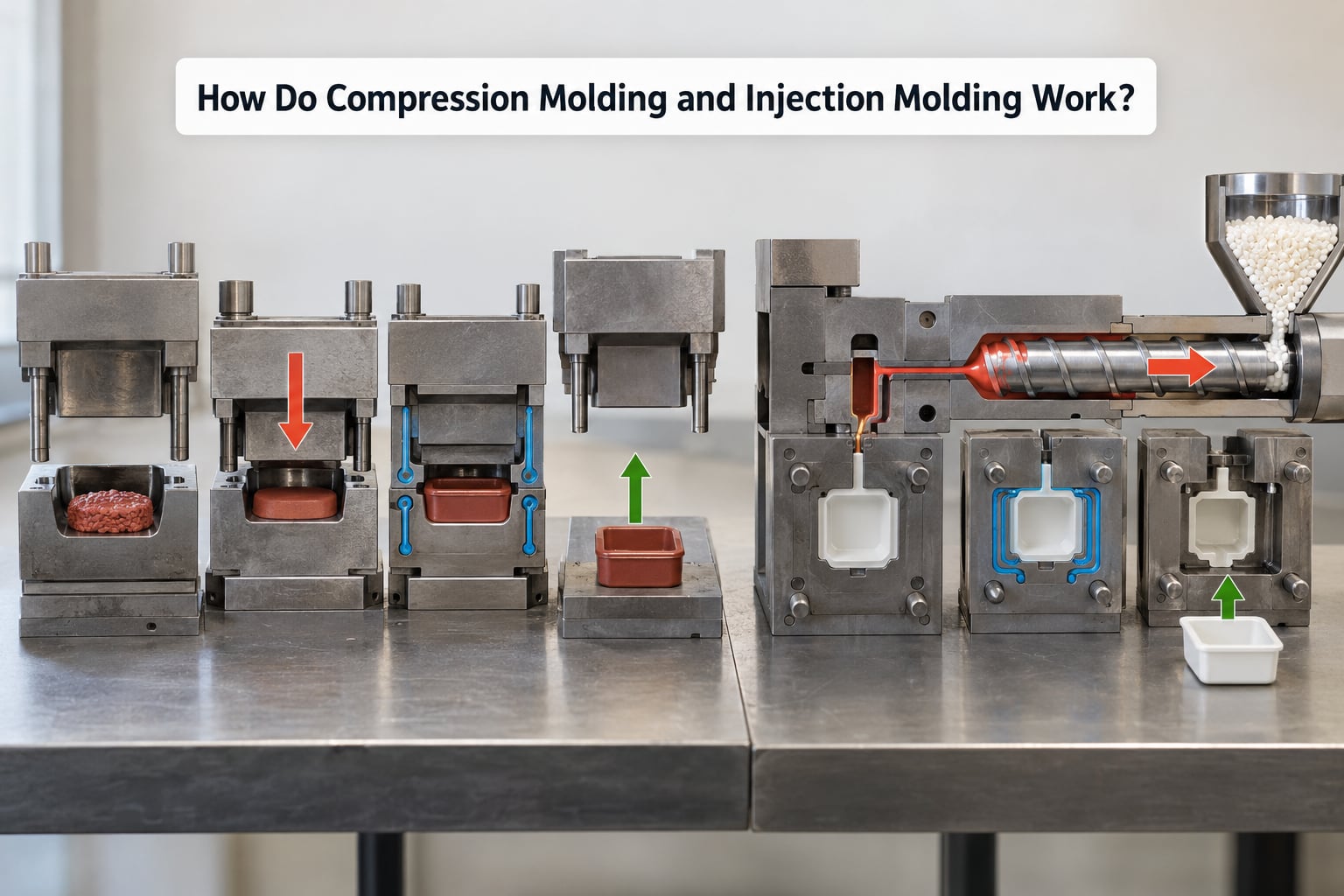 How Do Compression Molding and Injection Molding Work?