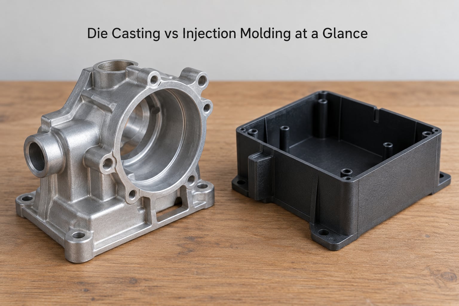 Die Casting vs Injection Molding at a Glance