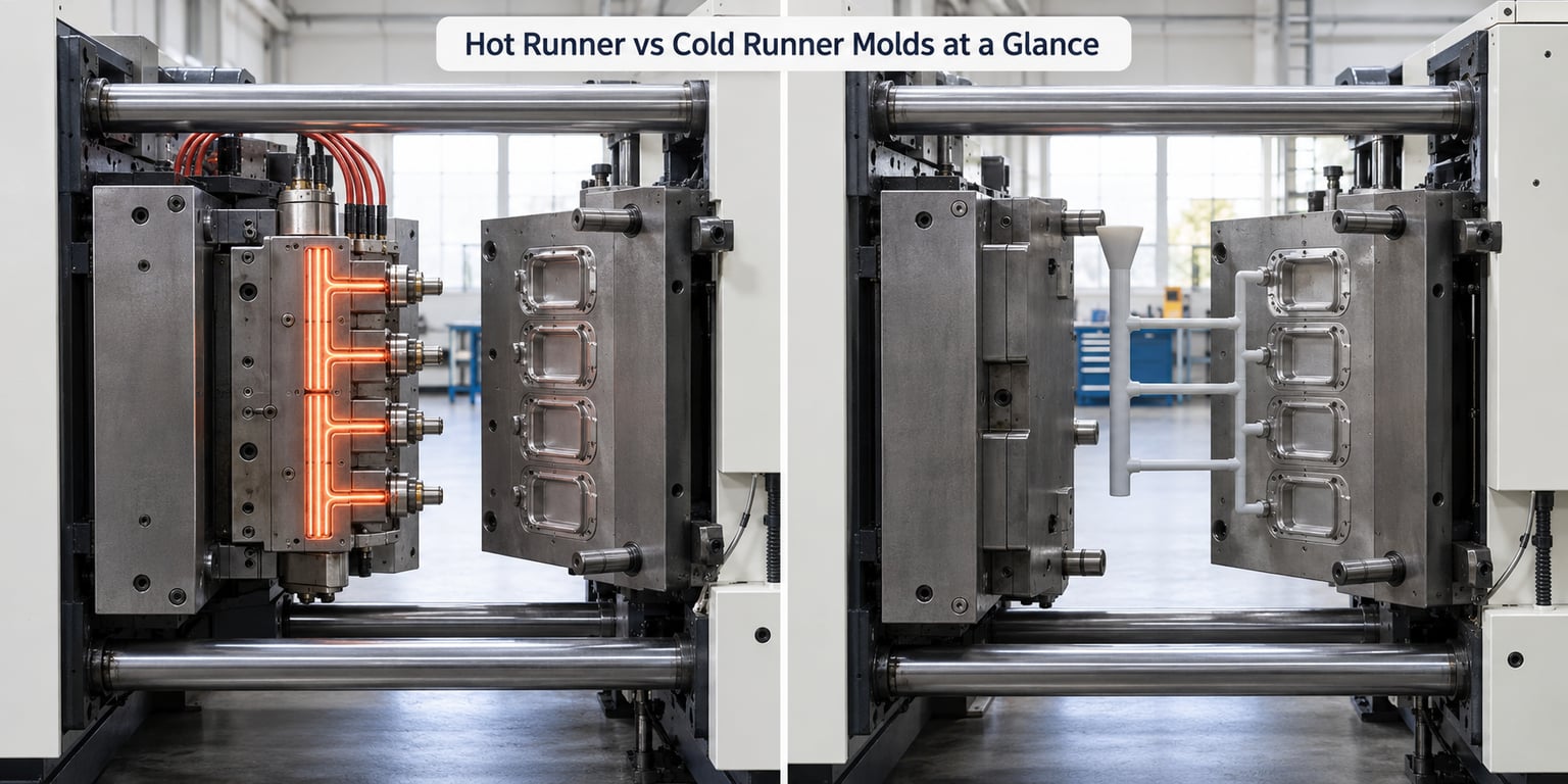 Hot Runner vs Cold Runner Molds at a Glance