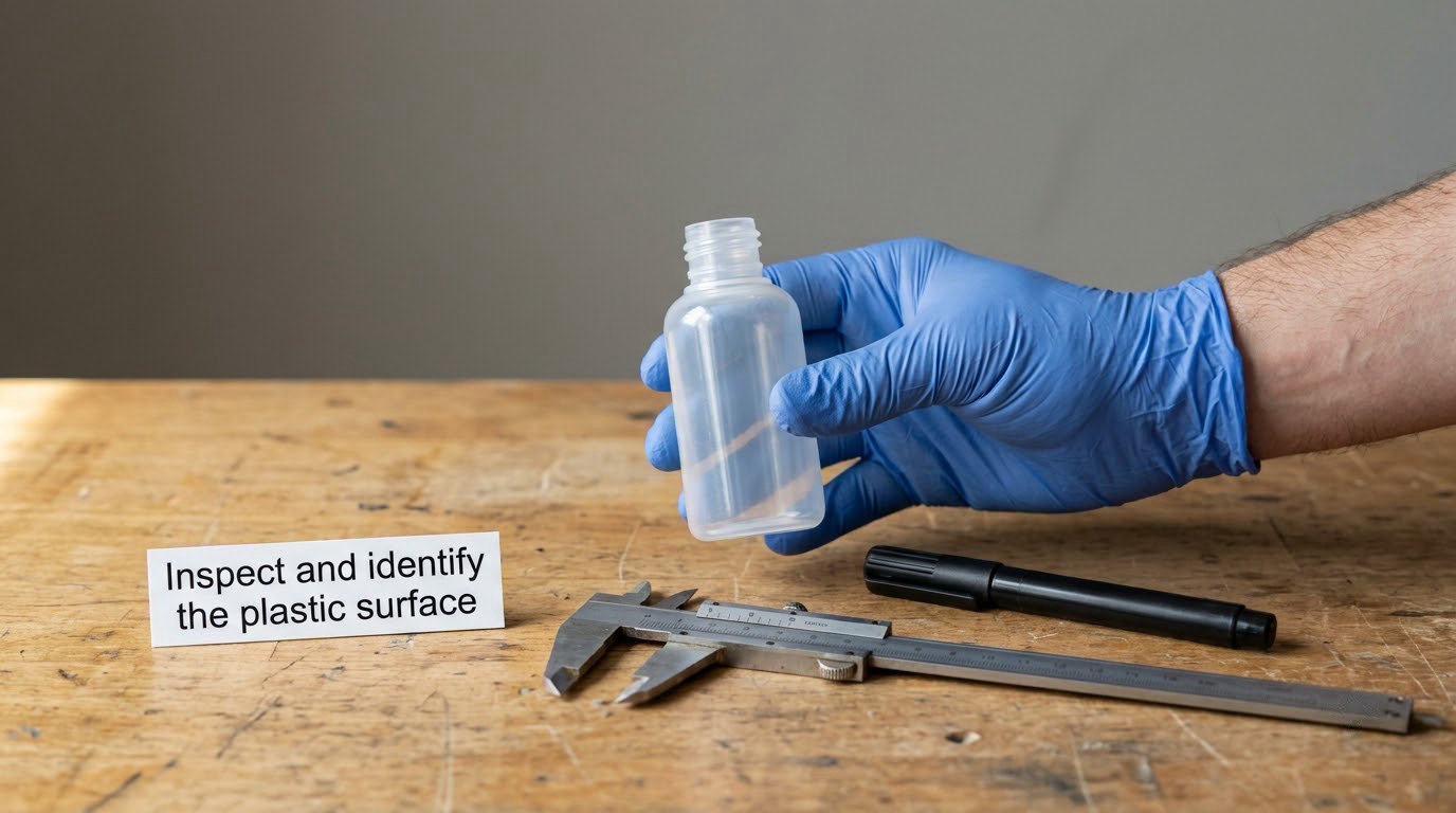 Inspect and identify the plastic surface