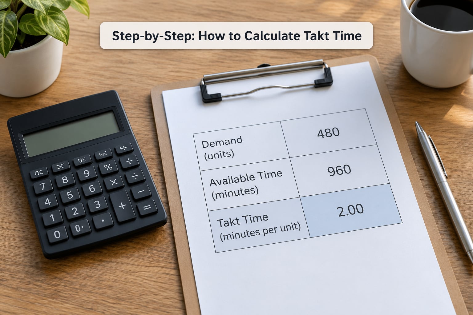Step-by-Step: How to Calculate Takt Time