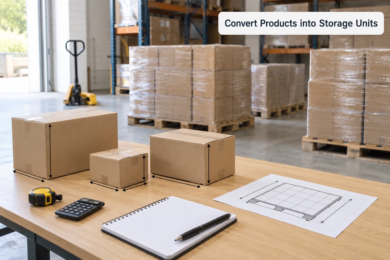 Convert Products into Storage Units
