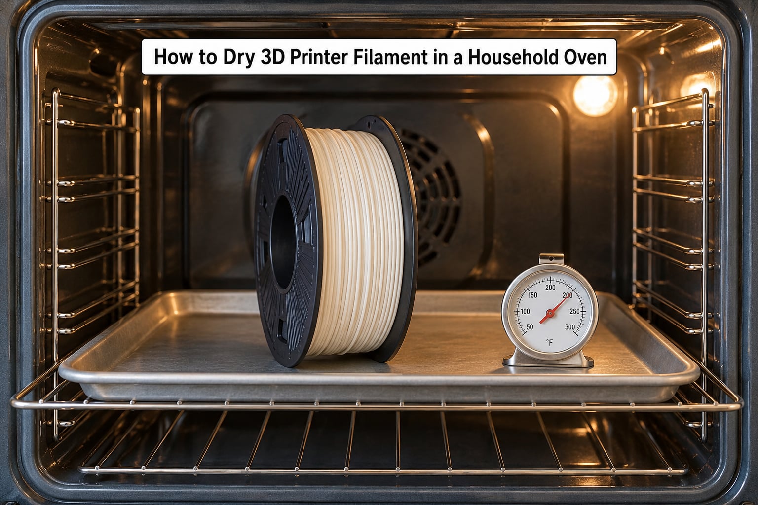 How to Dry 3D Printer Filament in a Household Oven