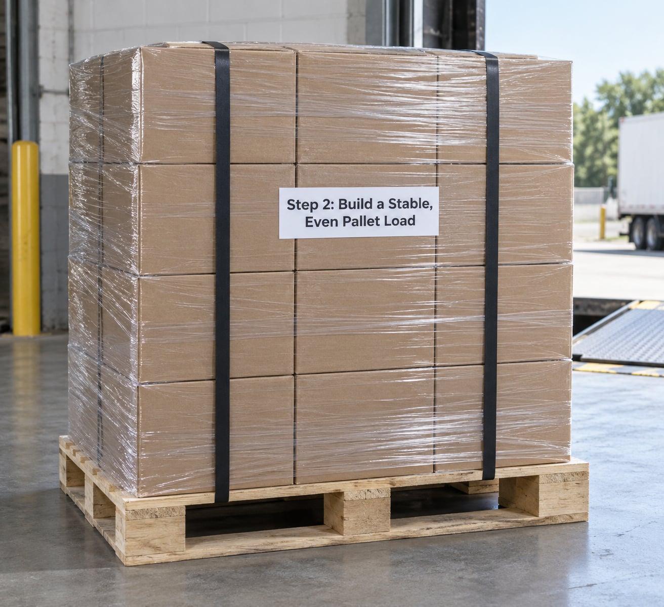 Step 2: Build a Stable, Even Pallet Load