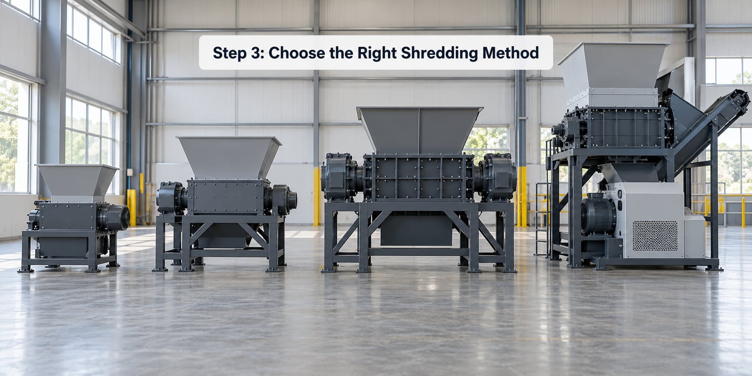 Step 3: Choose the Right Shredding Method