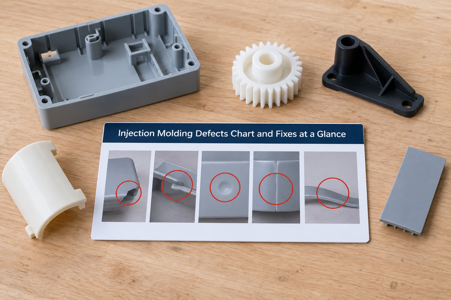 Injection Molding Defects Chart and Fixes at a Glance