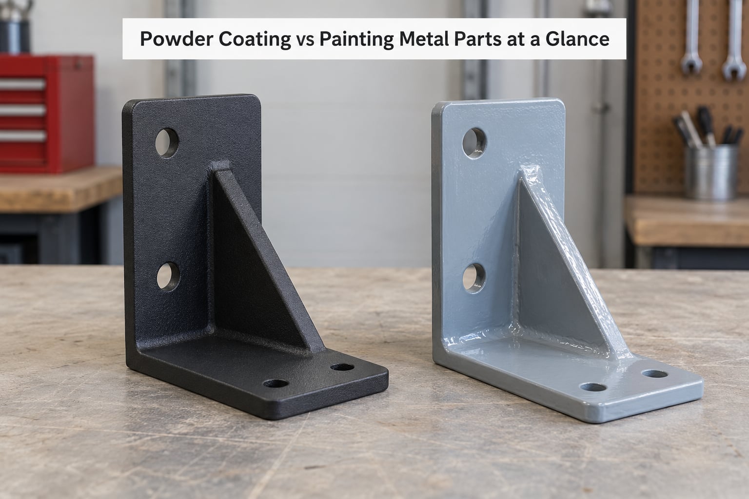 Powder Coating vs Painting Metal Parts at a Glance