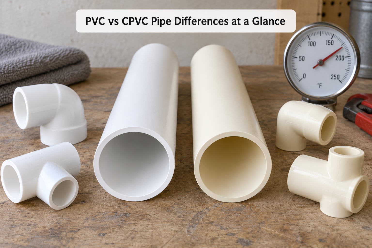PVC vs CPVC Pipe Differences at a Glance