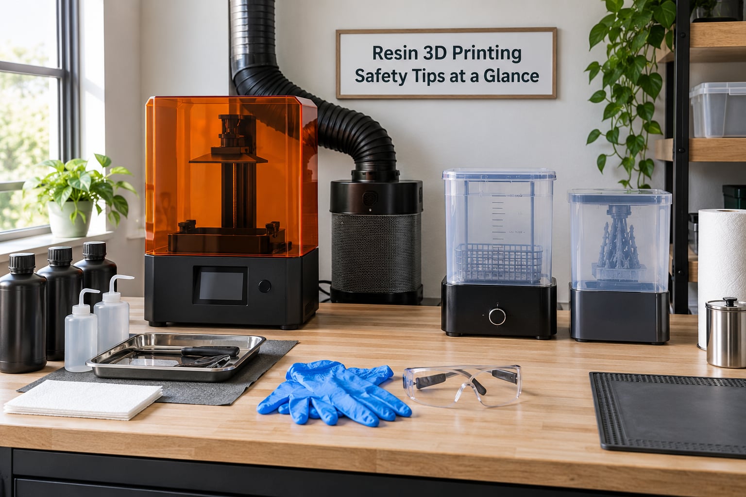 Resin 3D Printing Safety Tips at a Glance