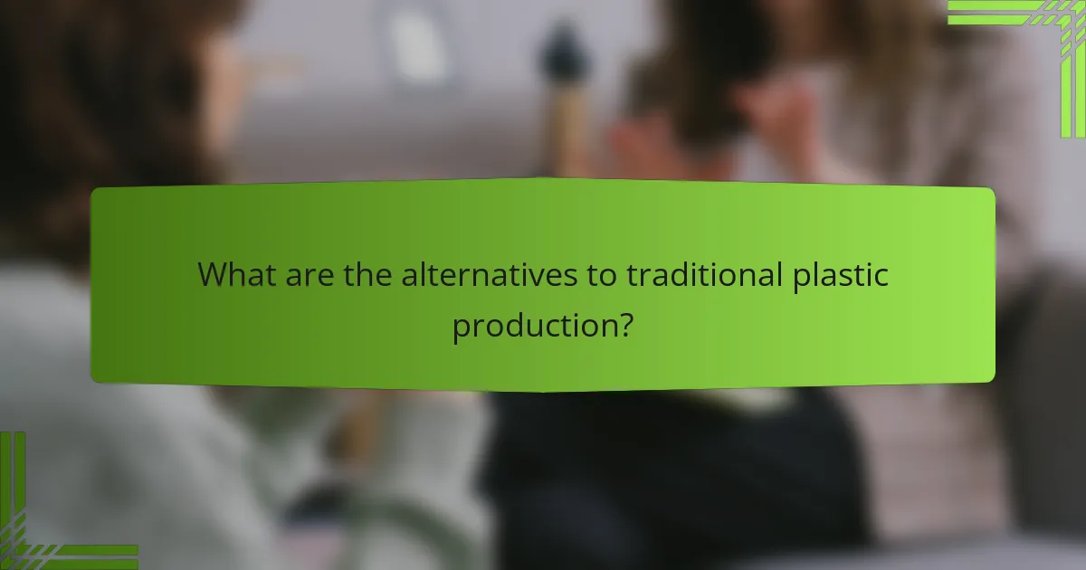 What are the alternatives to traditional plastic production?