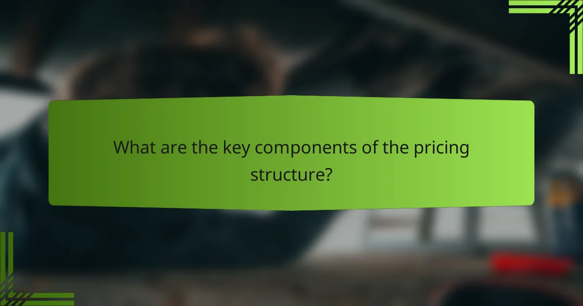 What are the key components of the pricing structure?