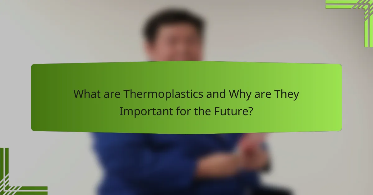 What are Thermoplastics and Why are They Important for the Future?