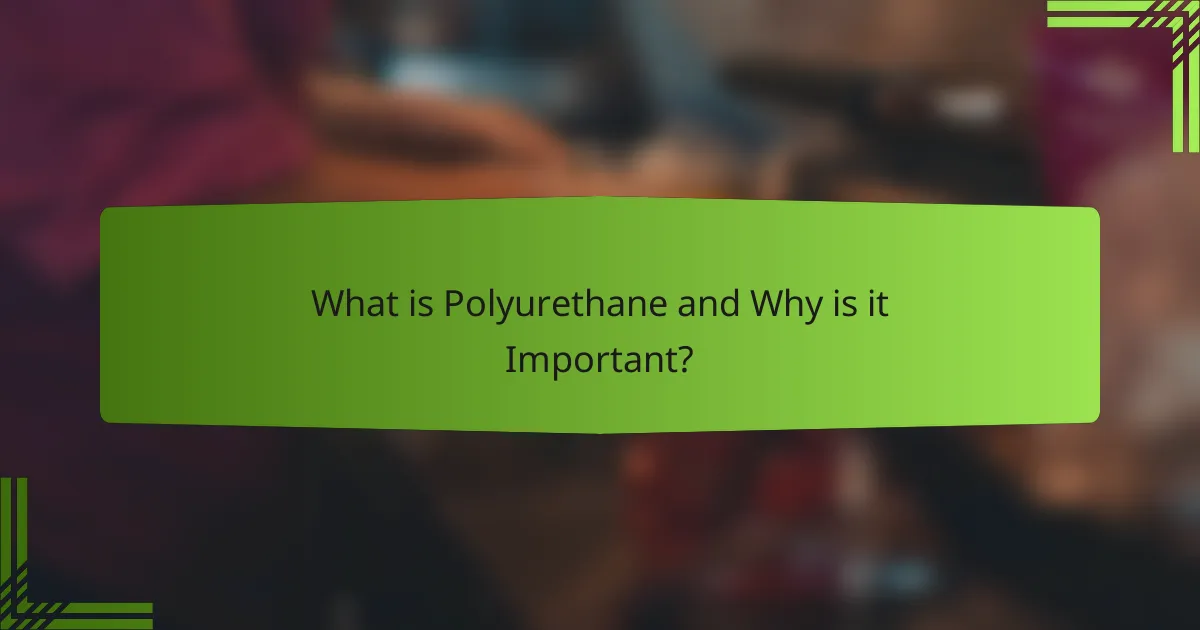 What is Polyurethane and Why is it Important?